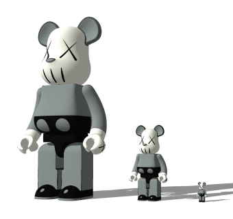 积木熊 玩偶 摆件 bearbrick kaw模型